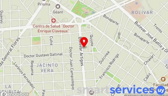 mapa de Thrifty Car Rental Agencia de alquiler de coches en Montevideo