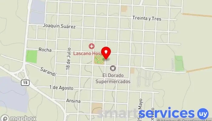 mapa de Transporte Chago Emdal Oficinas de empresa en Lascano