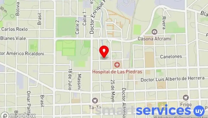 mapa de Traslados Servicio de lanzadera en Las Piedras