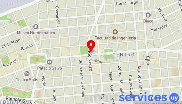 mapa de Travel Lider Club Agencia de viajes en Montevideo