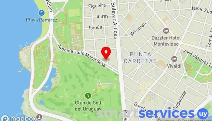 mapa de Travelling - Pro Cine en Montevideo