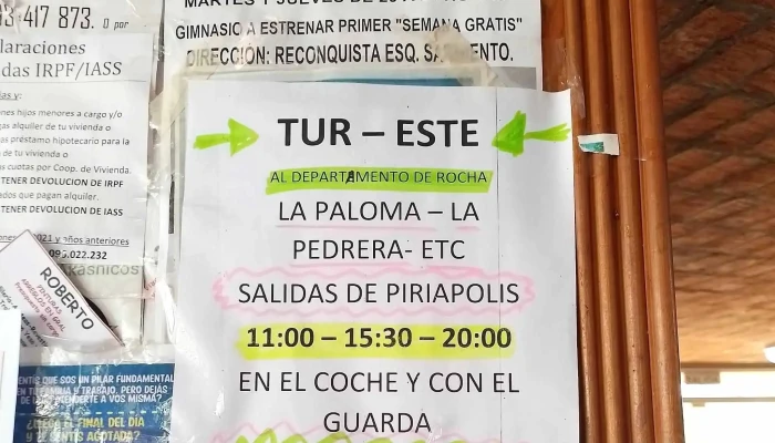 Tur -  Este Horario - Treinta y Tres