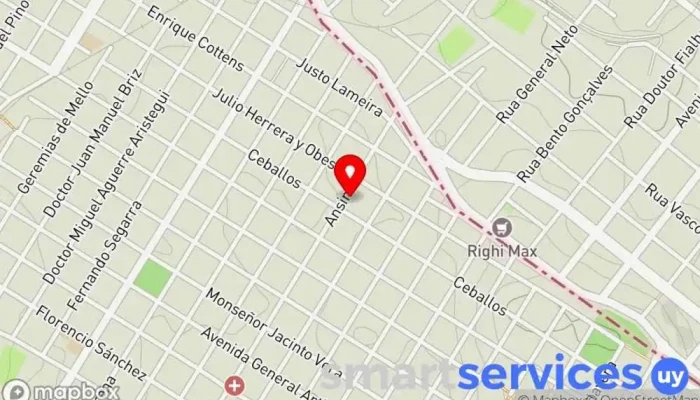 mapa de Turil Empresa de autobuses, Servicio de envíos en Rivera