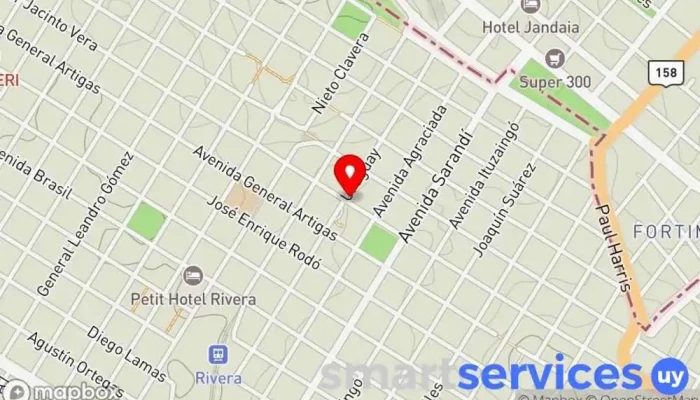 mapa de Turil Empresa de autobuses en Rivera