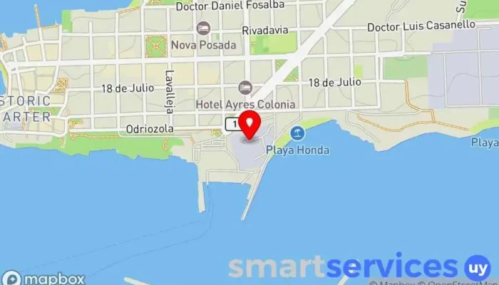 mapa de TURIL TERMINAL COLONIA Empresa de mensajería en Col. del Sacramento
