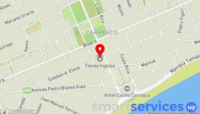 mapa de Turisport Agencia de viajes, Servicios de viajes en Montevideo
