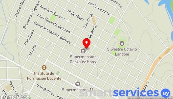 mapa de UES-Commence Servicio de transporte en Durazno
