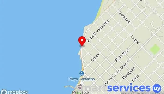mapa de Universal Shipping Oficinas de empresa en Nueva Palmira