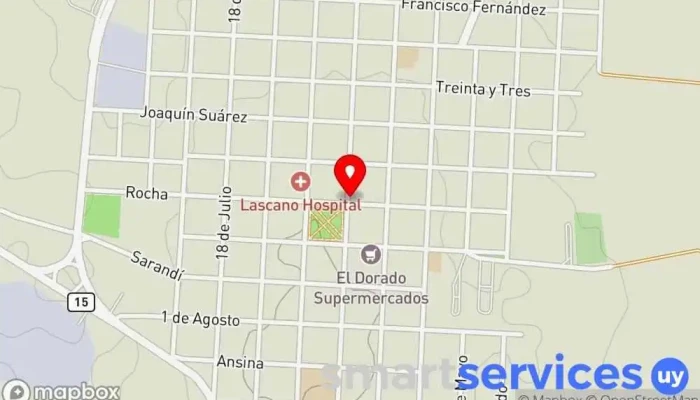 mapa de Ute lascano Oficinas de empresa en Lascano