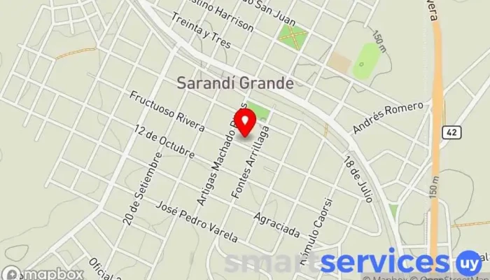 mapa de UTE Oficina Comercial - Sarandi Grande Oficinas de empresa en Sarandí Grande