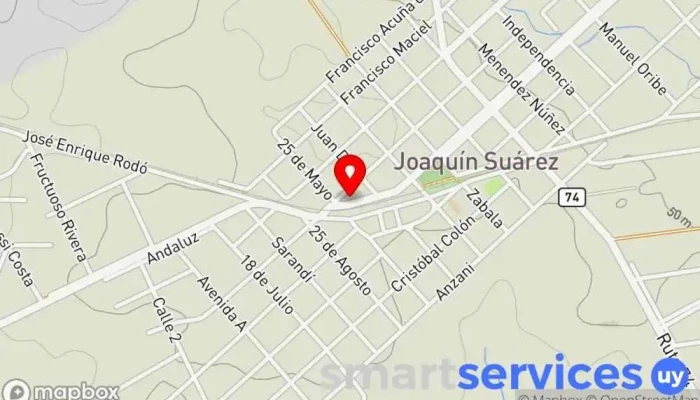 mapa de UTE Oficina Comercial Suarez Oficinas de empresa en Joaquín Suárez