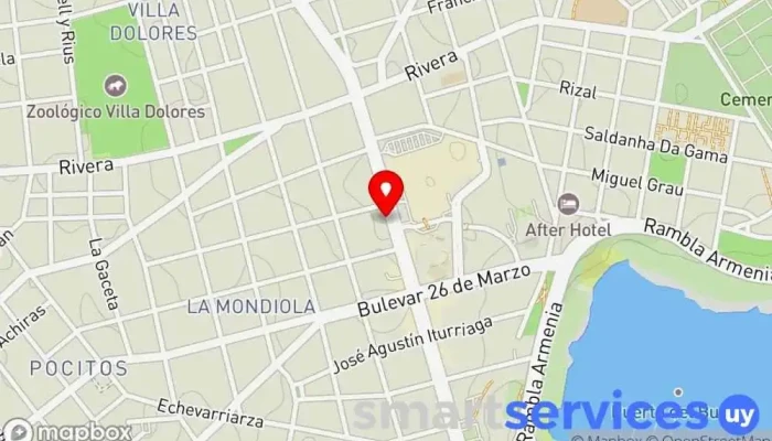 mapa de VIAAQUA Buceo Centro de formación, Gimnasio en Montevideo