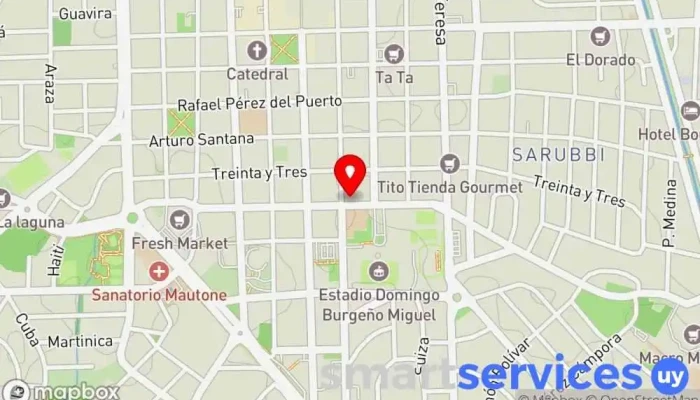 mapa de Viajes TOT Agencia de viajes en Maldonado