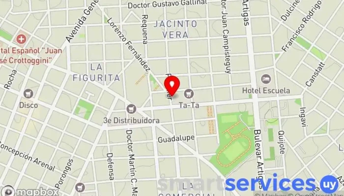 mapa de Viajes,paseosyeventos Centro escolar, Agencia de viajes, Turoperador en Montevideo