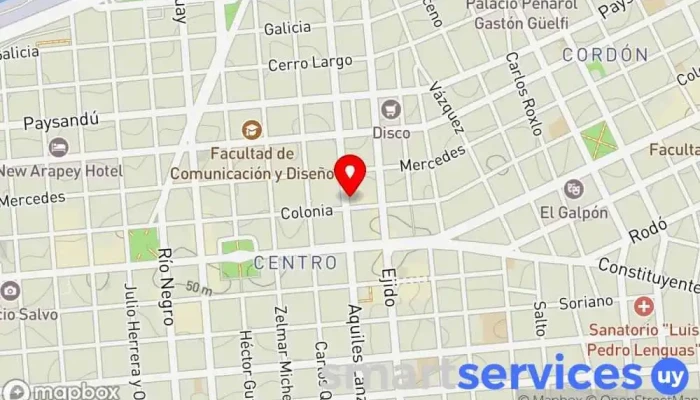 mapa de Visioncenter Comercio en Montevideo