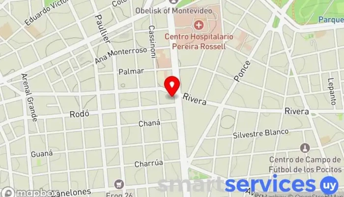 mapa de Vivir Viajando Agencia de viajes en Montevideo