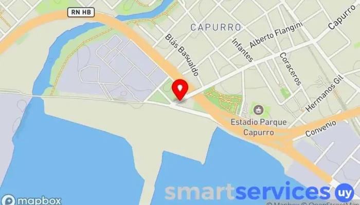 mapa de WRH Viajes Agencia de viajes, Oficina del Gobierno, Viñedo en Montevideo