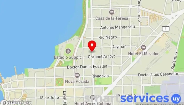 mapa de ZONAMAR VIAJES Agencia de viajes, Empresa de autobuses, Agencia de alquiler de coches, Agencia de cruceros, Oficina de cambio de divisas, Cobro de deudas, Agencia de visitas turísticas en Col. del Sacramento